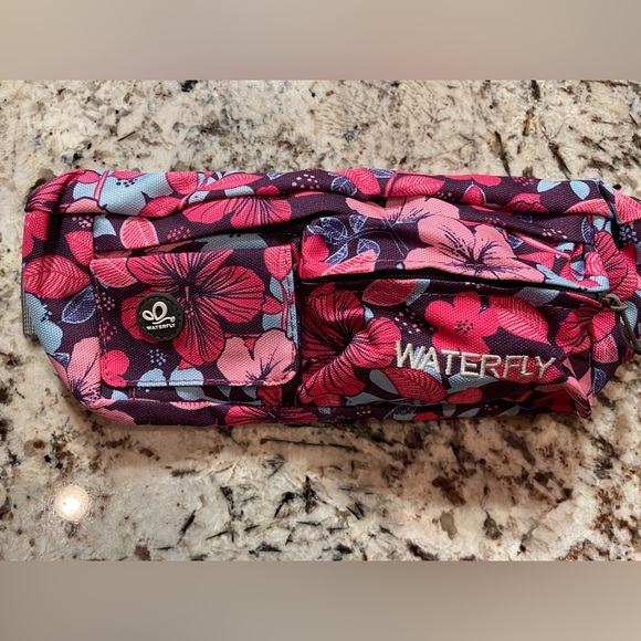 WATERFLY Woman Man Fanny Pack Waist Bag Large Runner Hip Pouch Bum Bag Multipocket Running Purse Belt Bag Water Resistant Waist Packs Fit All Phones For Hiking Walking Jogging Travelling